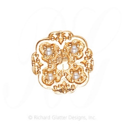 GS471 PL - 14 Karat Gold Pearl Slide 